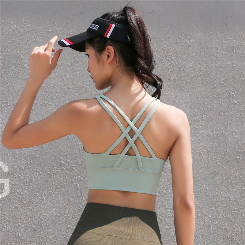Chic Cross-Back Yoga Bra