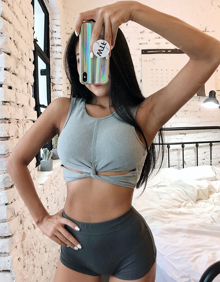 Knotted Comfort Yoga Crop Bra