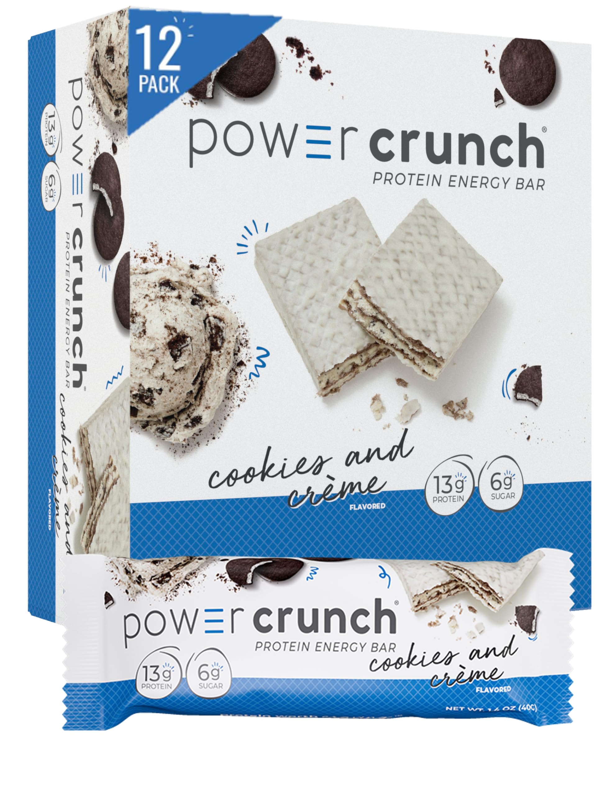 Power Crunch Protein Energy Bars Cookies & Crème 12 Pack