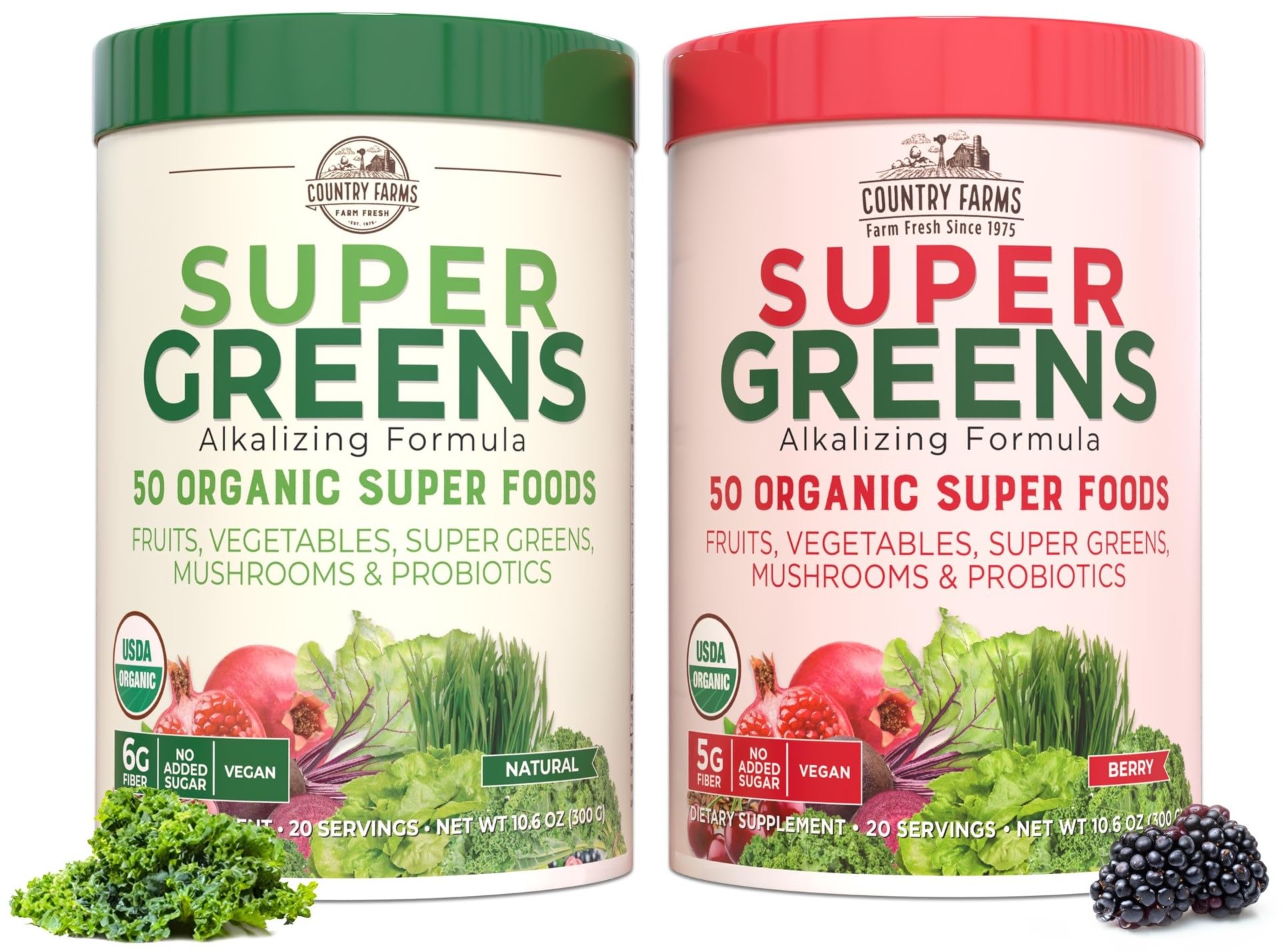 Green Vitality 50 Organic Superfood Blend with Probiotics